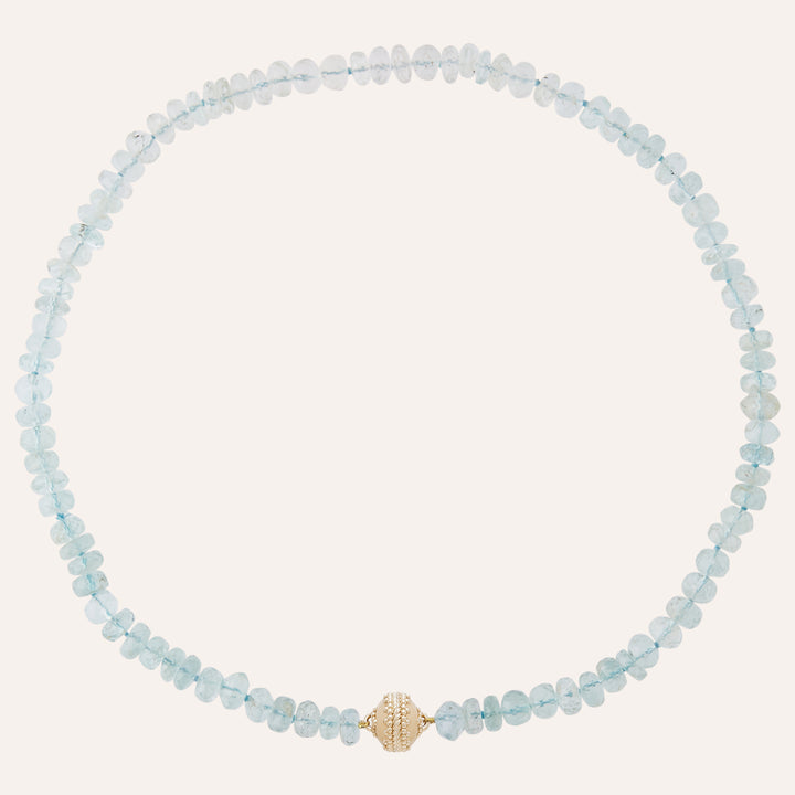 Clara Williams Faceted Light Aquamarine Mini Necklace - Mildred Hoit