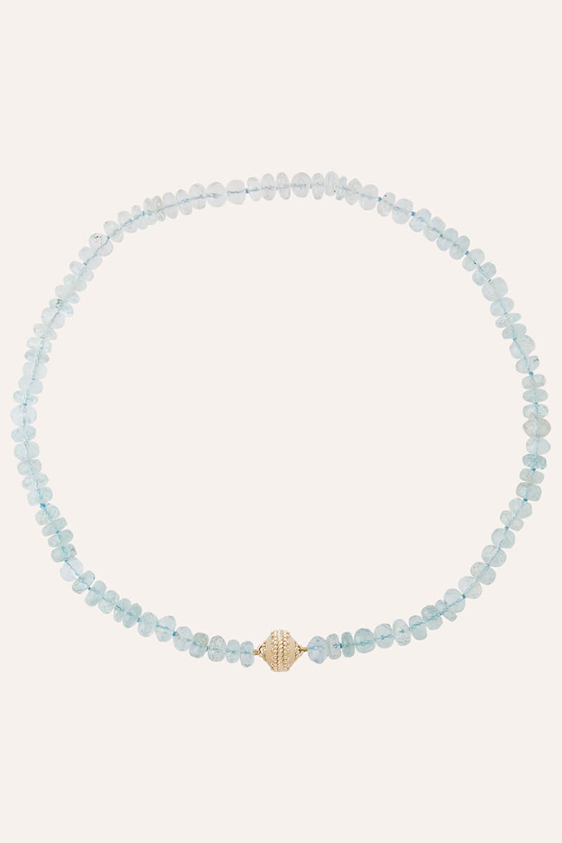 Clara Williams Faceted Light Aquamarine Mini Necklace