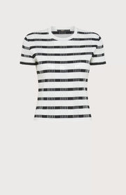 Seventy Ribbed Striped Sequin T-Shirt available at Mildred Hoit in Palm Beach.