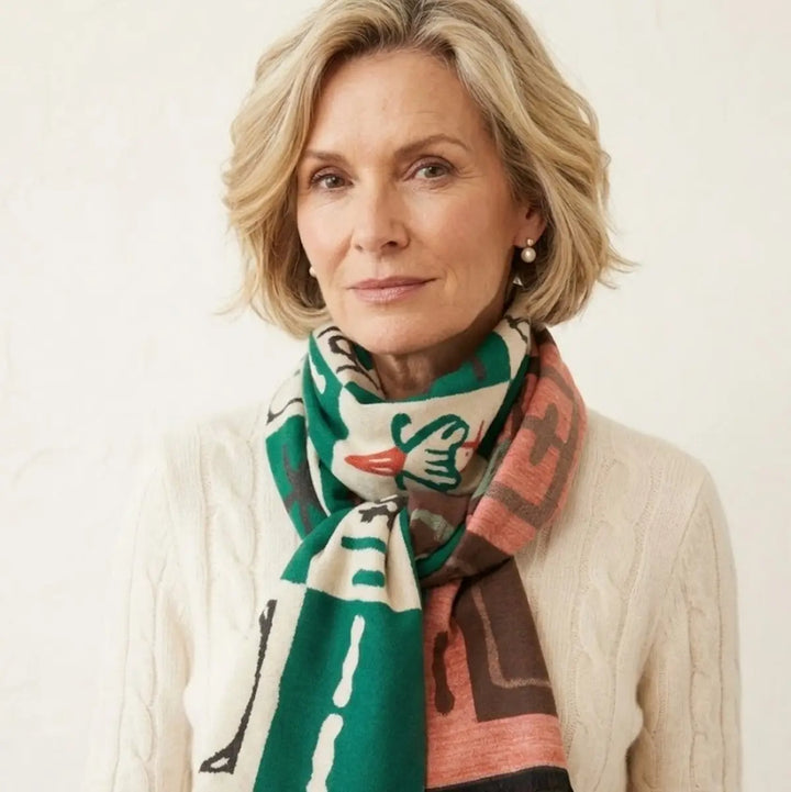 Mahjong Reversible Scarf - Mildred Hoit