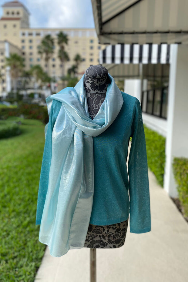 Sirius Top and Grace Stole in Turquoise