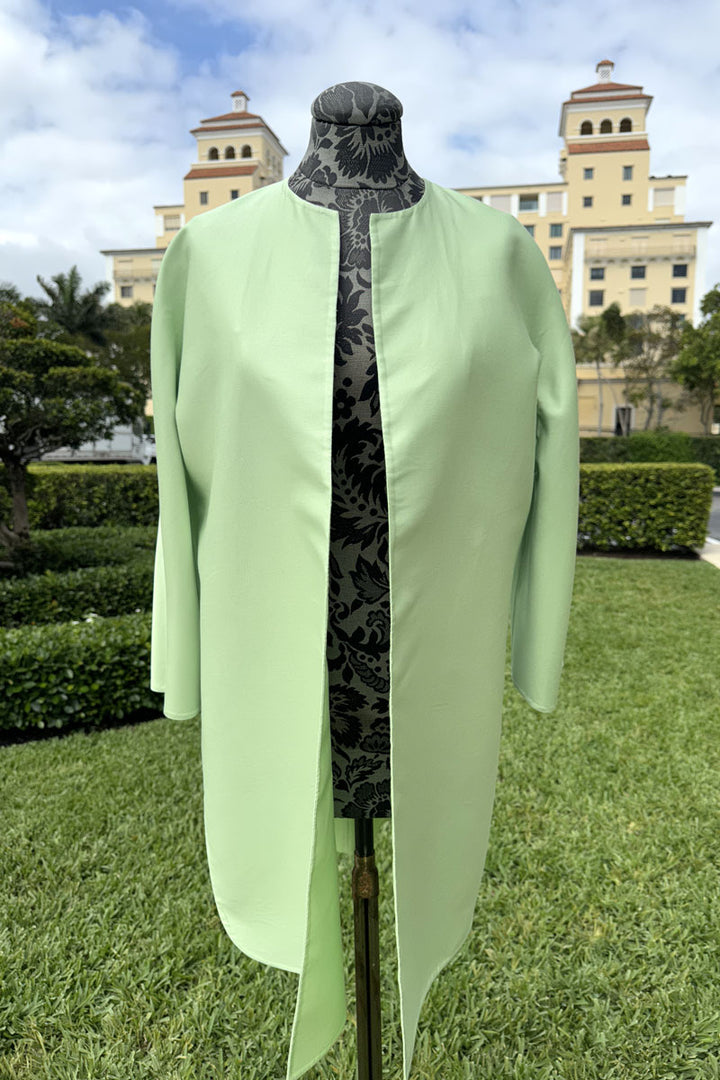 Manzoni Open Front Jacket in Green - Mildred Hoit