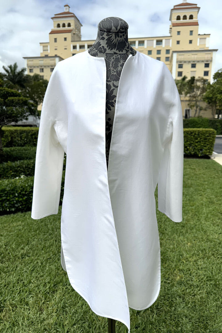 Manzoni Open Front Jacket in Cream - Mildred Hoit