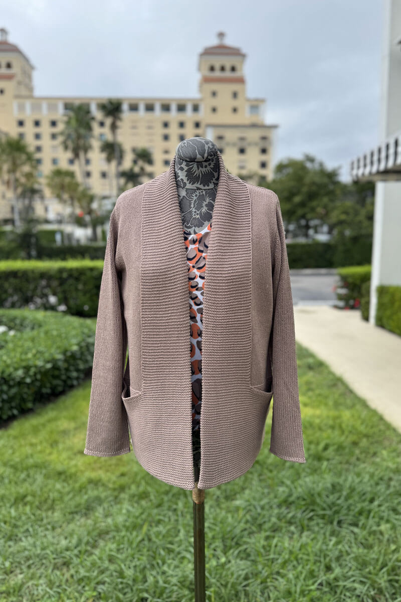 Knit Sweater in Toffee available at Mildred Hoit in Palm Beach.