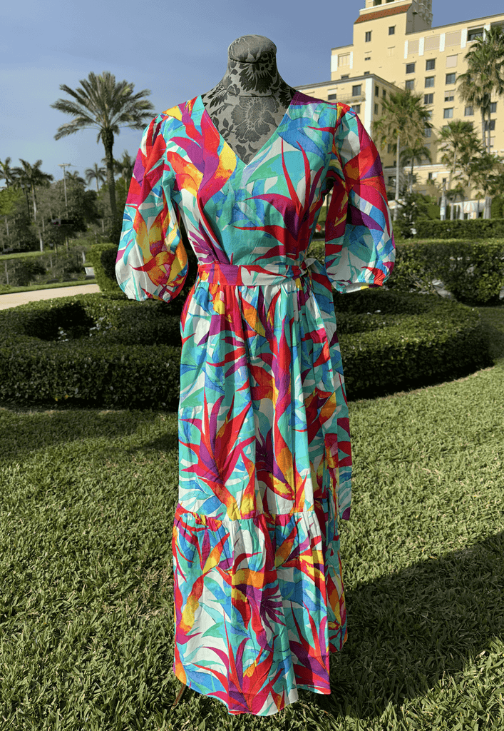 maude maxi dress Maude Cotton Marine Floral Maxi Dress