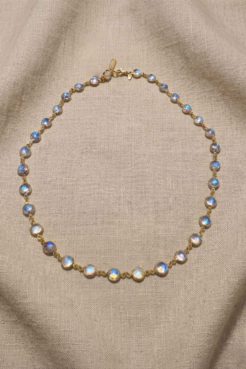 Moonstone and 14k Gold Necklace - Mildred Hoit