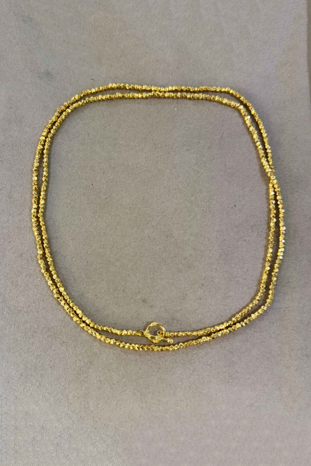 Gold Plated Nugget Necklace - Mildred Hoit