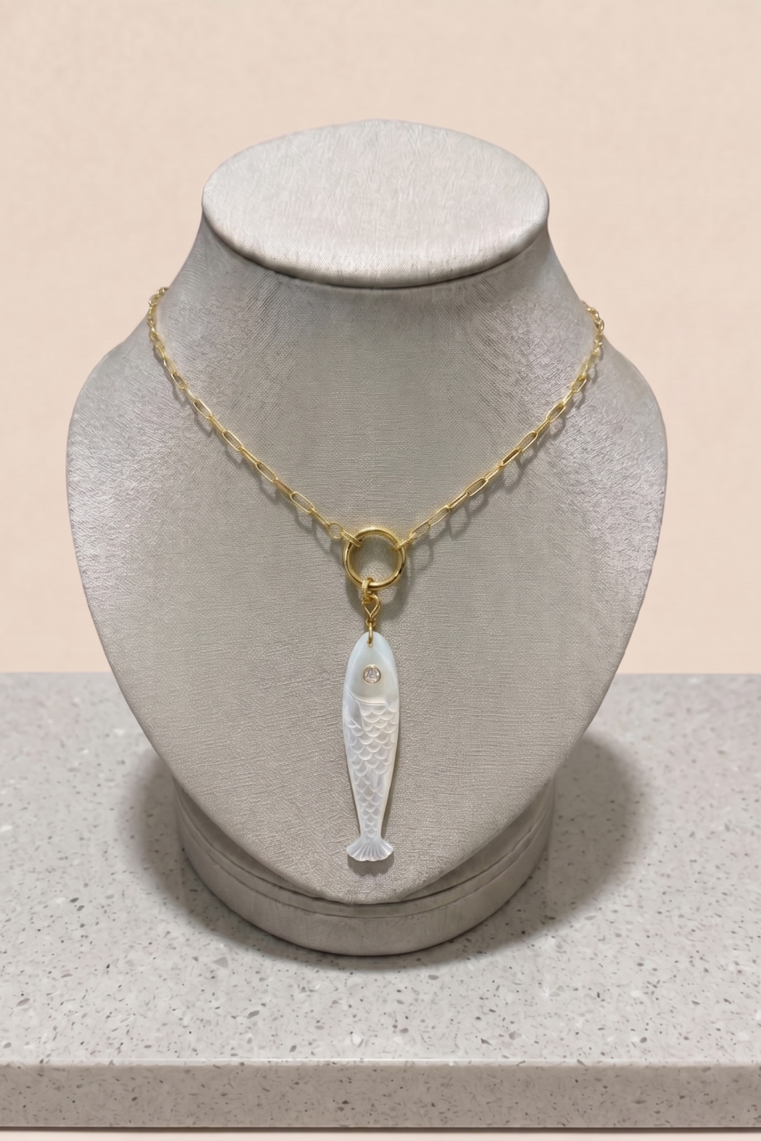 Mother of Pearl Fish Pendant - Mildred Hoit