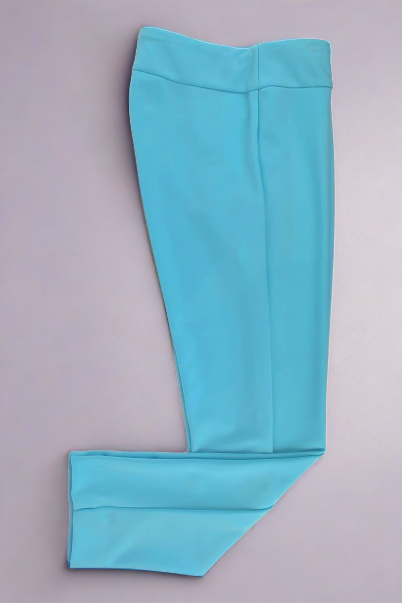 Krazy Larry Microfiber Pants in Aqua available at Mildred Hoit in Palm Beach.