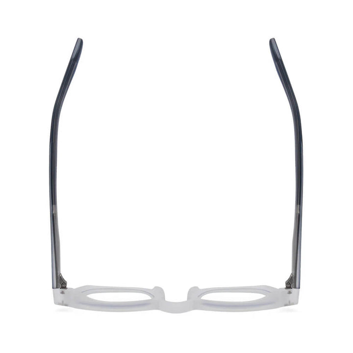 Myles Blue Light Readers in Matte Clear with Matte Navy Blue