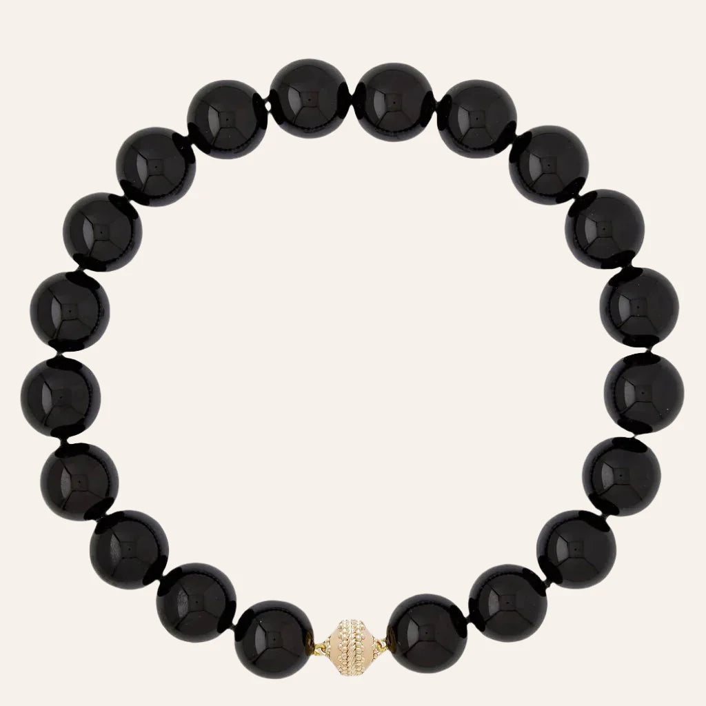 Clara Williams 20mm Black Onyx Necklace - Mildred Hoit