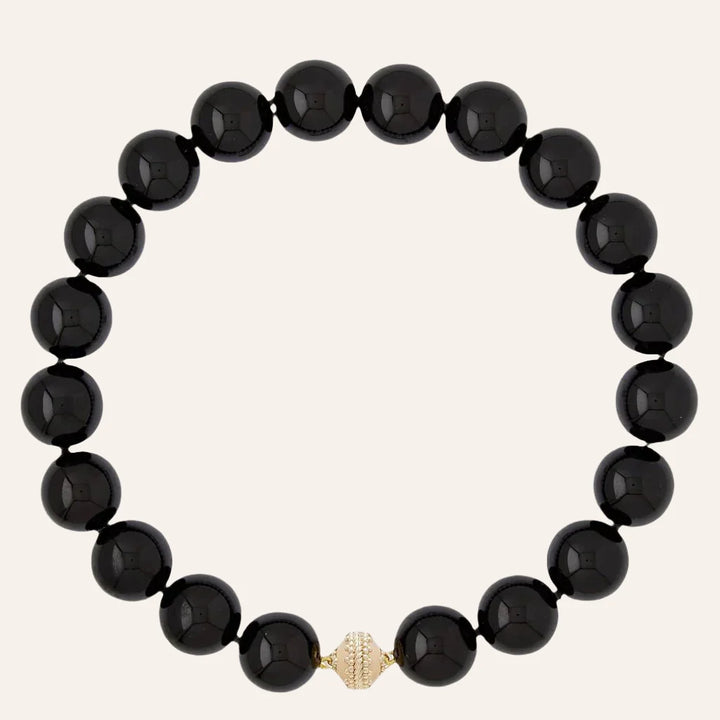 Clara Williams 20mm Black Onyx Necklace - Mildred Hoit