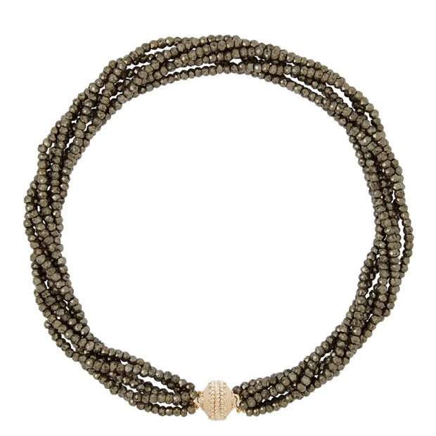 Clara Williams Michel Faceted Pyrite Necklace available at Mildred Hoit in Palm Beach.