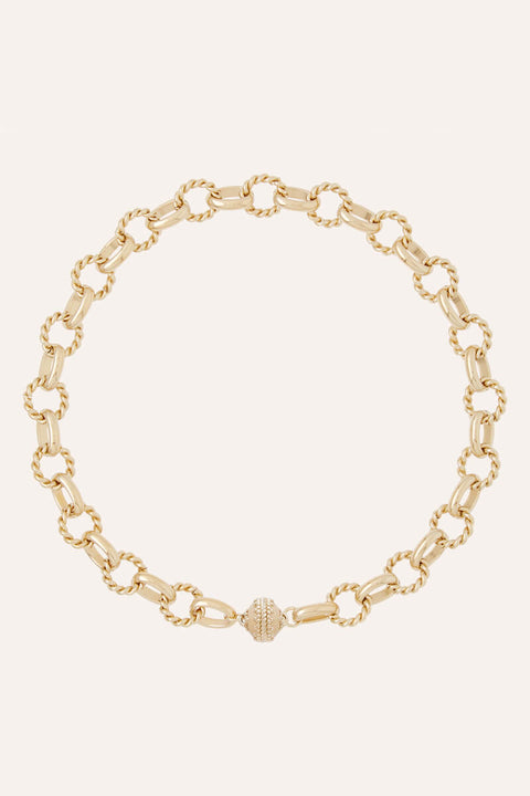 Clara Williams Schiller Necklace in Gold available at Mildred Hoit in Palm Beach.