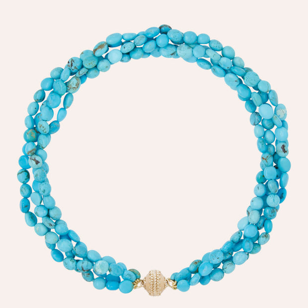 Clara Williams Small Kingman Turquoise Nugget Multi-Strand Necklace