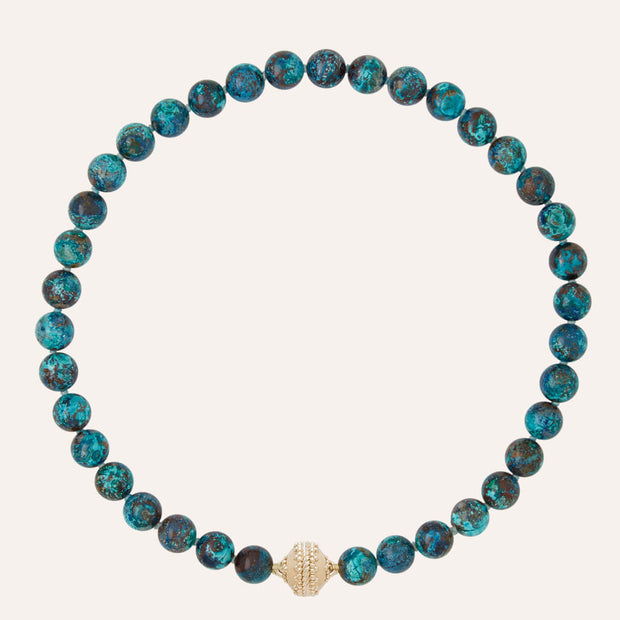 Clara Williams Victoire Chrysocolla 10mm Necklace