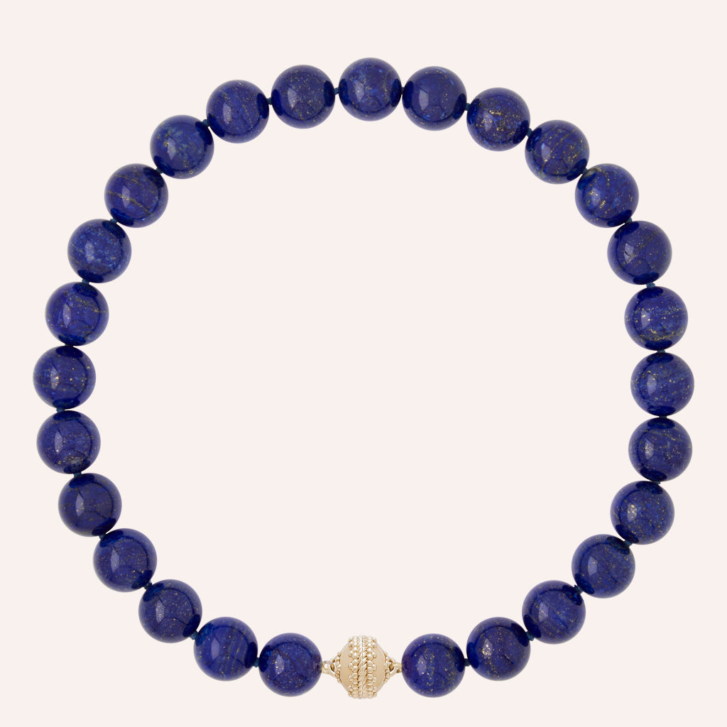 Clara Williams 14mm Lapis Necklace - Mildred Hoit
