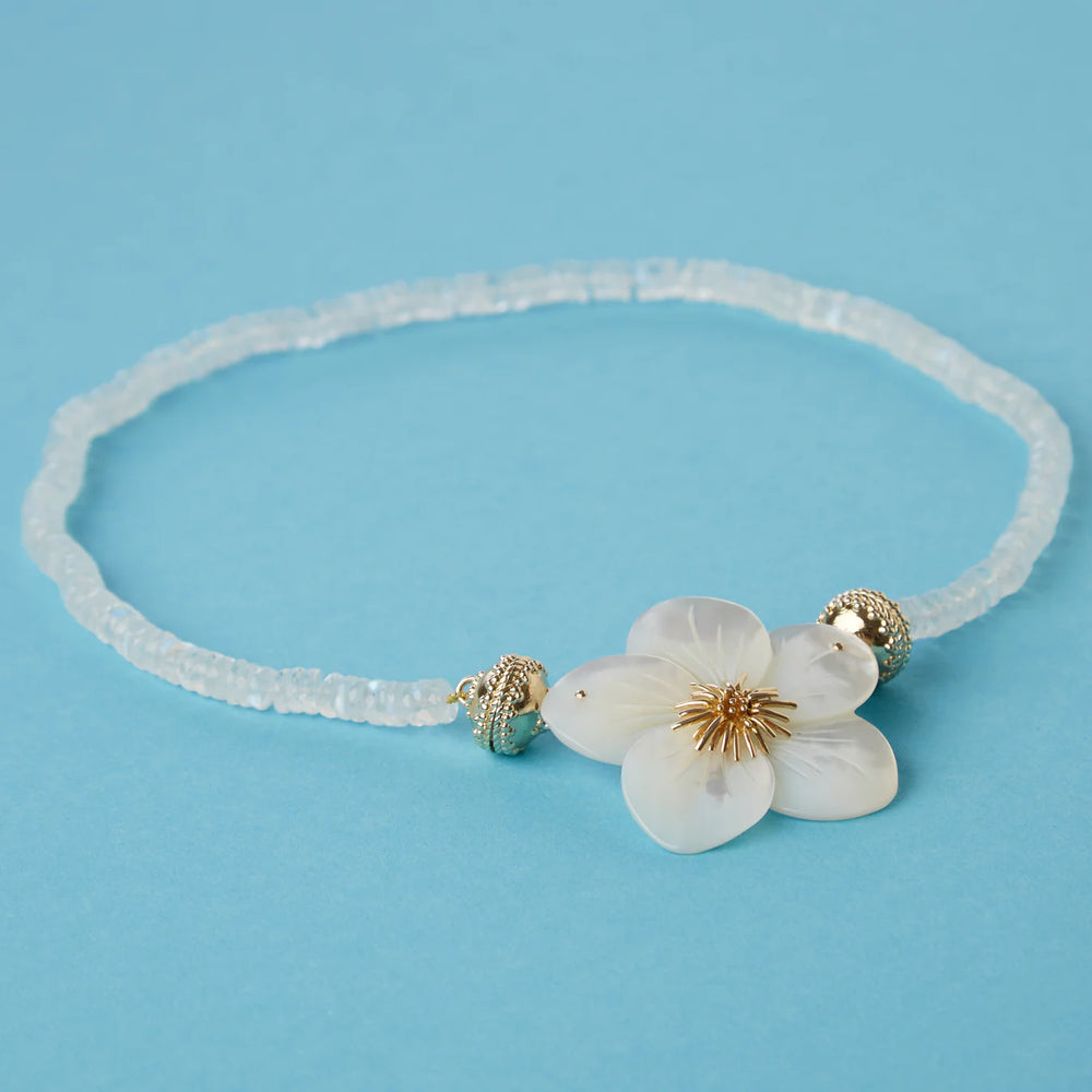 Small White Pearl Cherry Blossom Centerpiece - Mildred Hoit