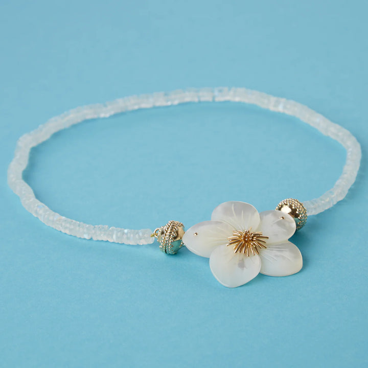 Small White Pearl Cherry Blossom Centerpiece - Mildred Hoit