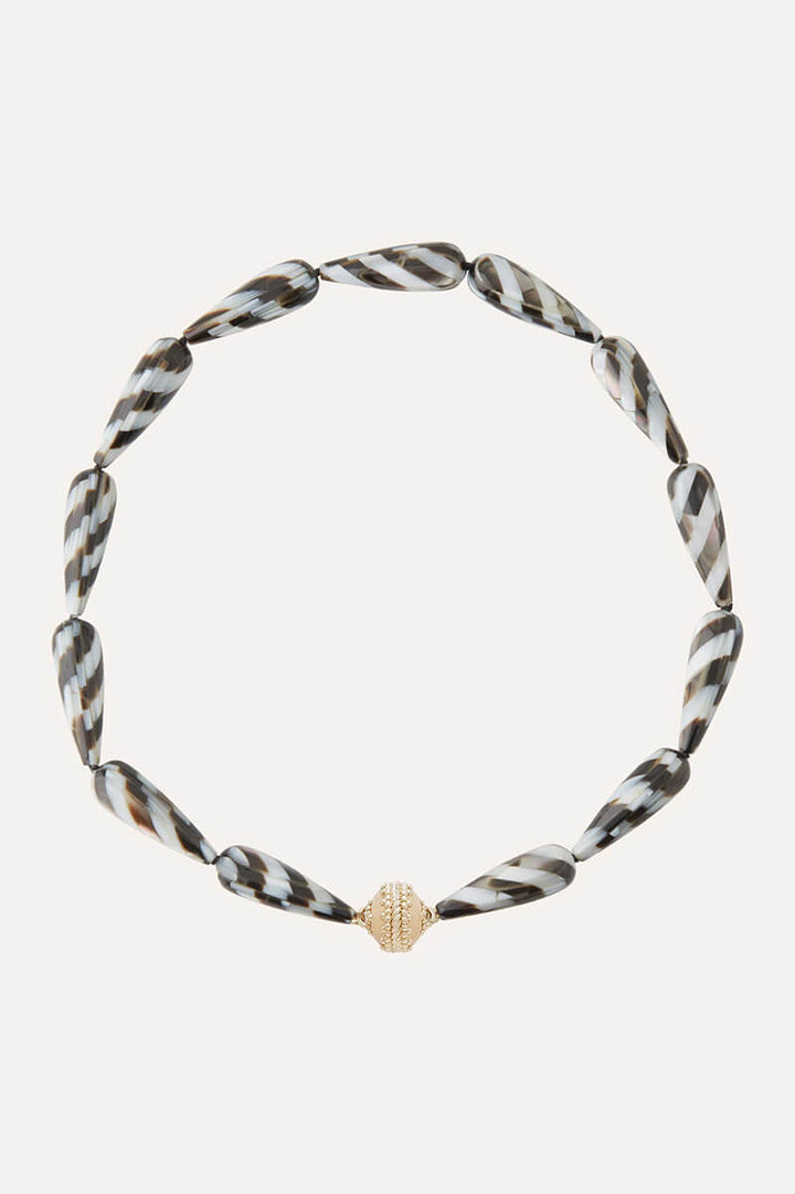 Clara Williams Teardrop Mother of Pearl Mosaic Necklace