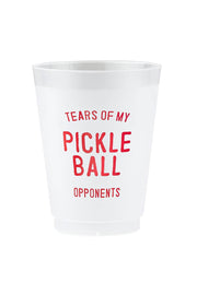 Pickleball Frost Cups - Set of 8 available at Mildred Hoit in Palm Beach.