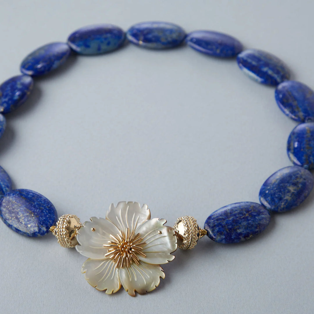 Small Grey Pearl Cherry Wildflower Centerpiece - Mildred Hoit