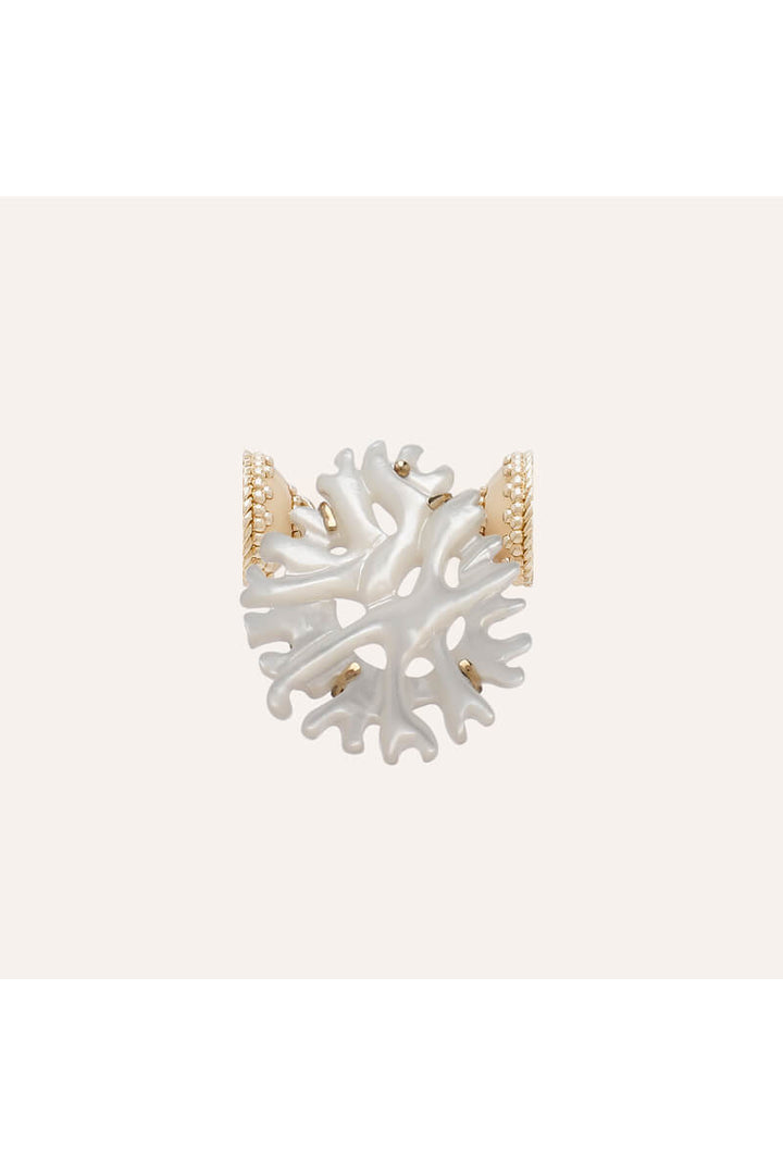 Clara Williams Small Mother of Pearl Coral Centerpiece - Mildred Hoit