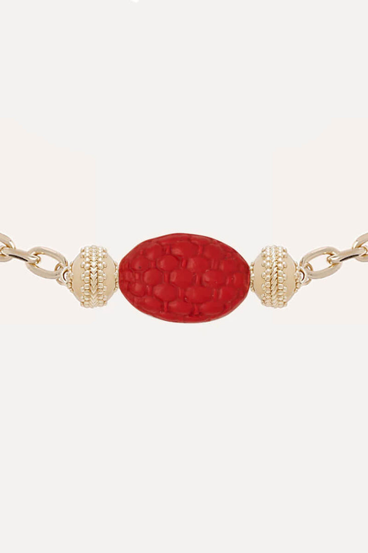 Clara Williams Carved Red Cinnabar Woven Centerpiece