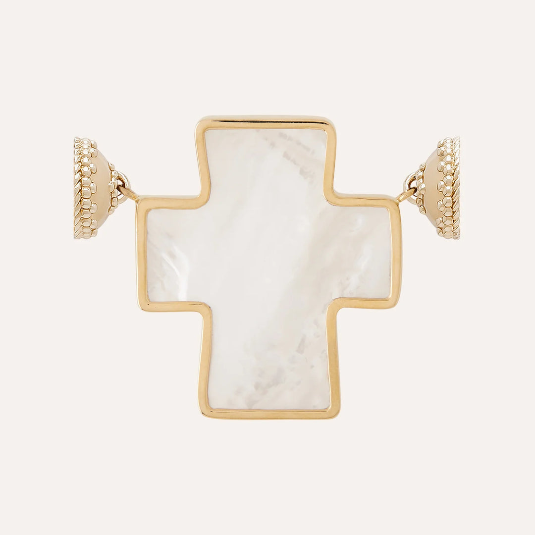 Clara Williams Mother of Pearl Cross Centerpiece - Mildred Hoit