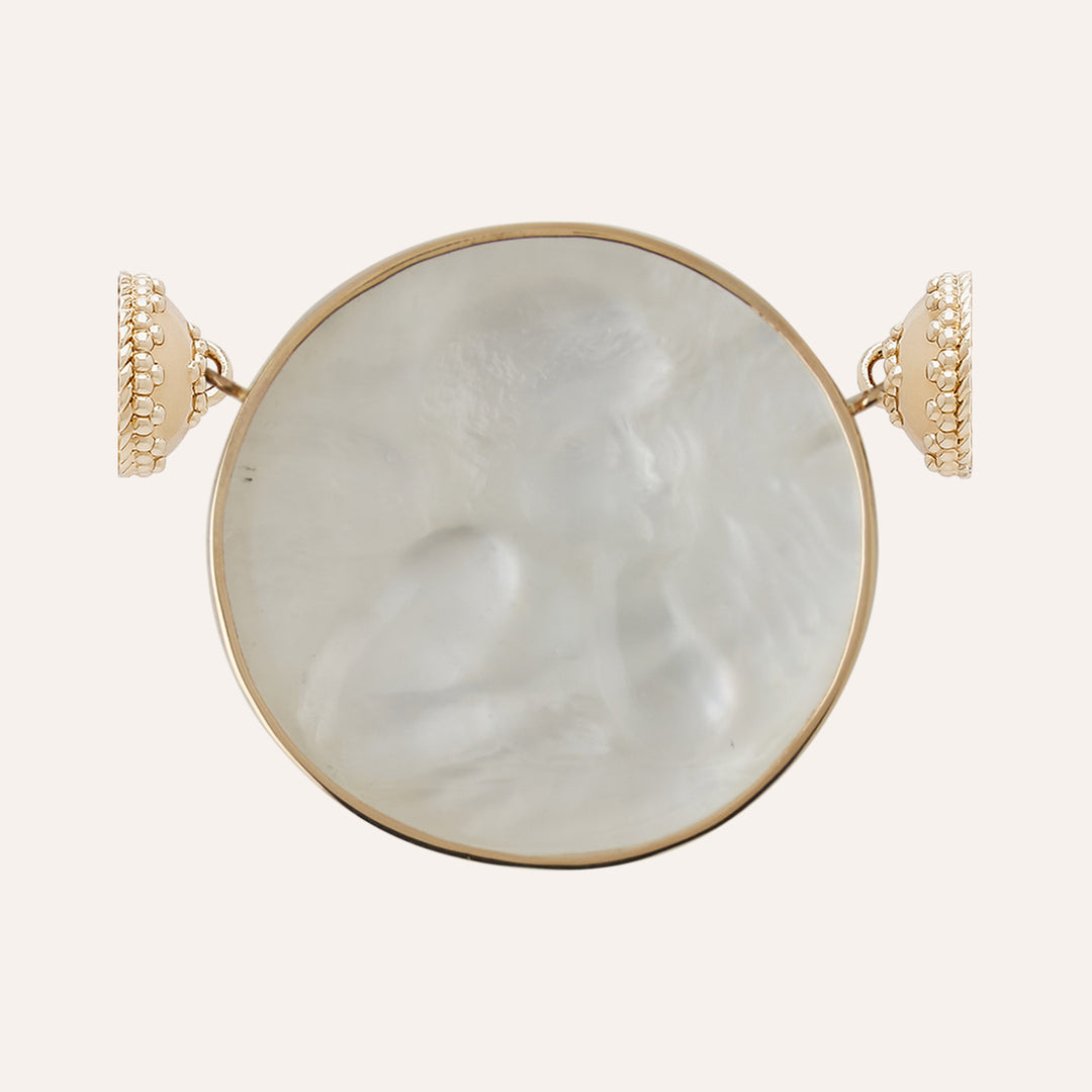 Clara Williams 14K Classic Cherub Clear Italian Glass Centerpiece - Mildred Hoit