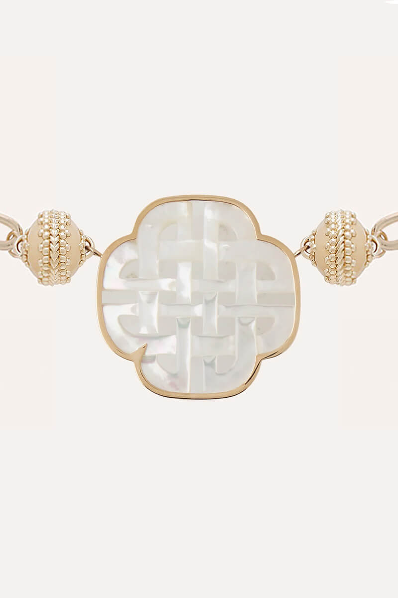 Clara Williams Mother of Pearl Carved Knot Centerpiece