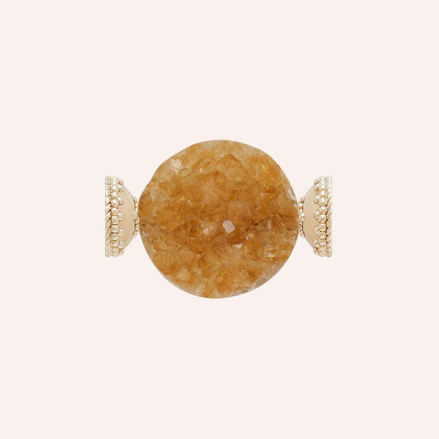 Clara Williams Small Citrine Round Druzy Centerpiece - Mildred Hoit