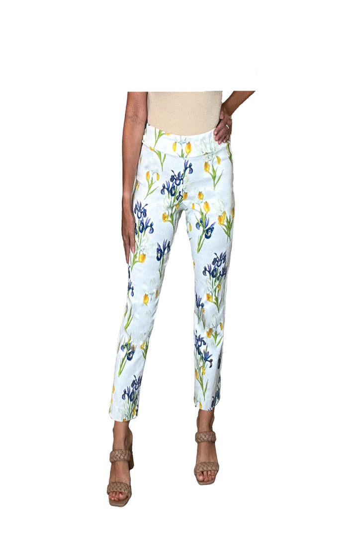 Krazy Larry Pull-On Pants in White Iris