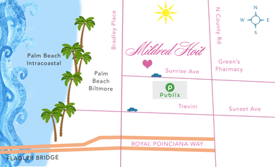 Map Mildred Hoit in Palm Beach Florida USA
