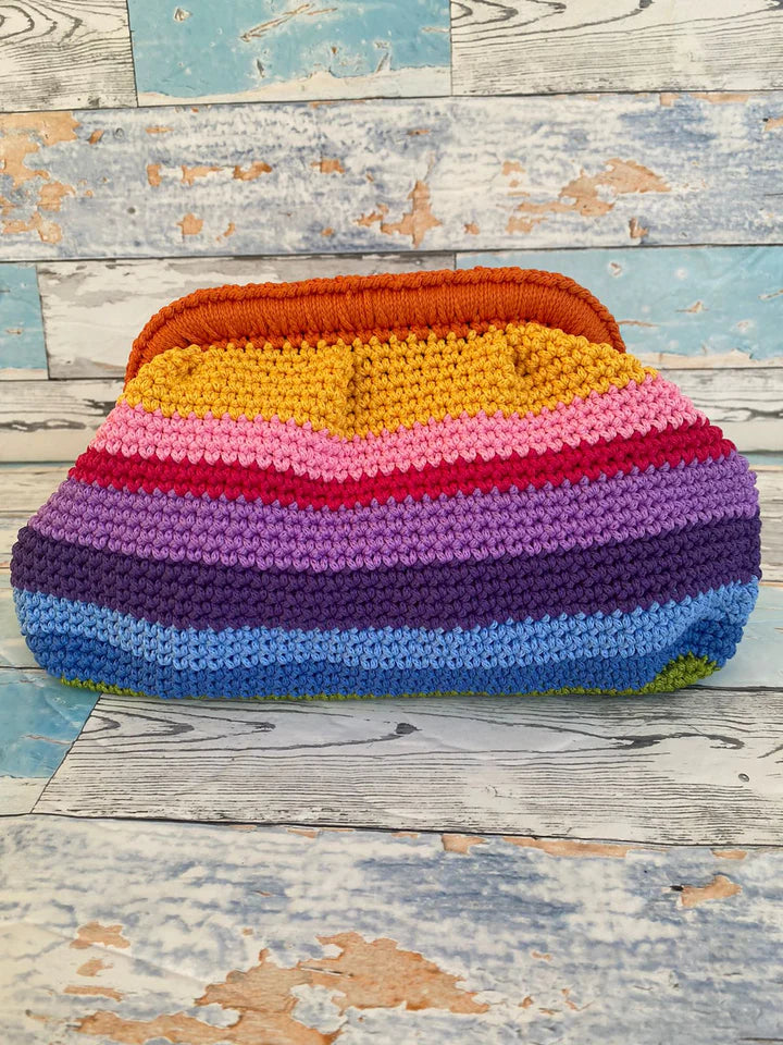 Multi-Color Knitted Clutch - Mildred Hoit