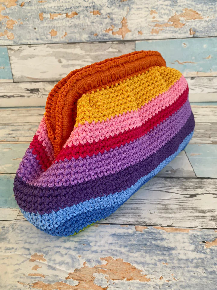 Multi-Color Knitted Clutch - Mildred Hoit