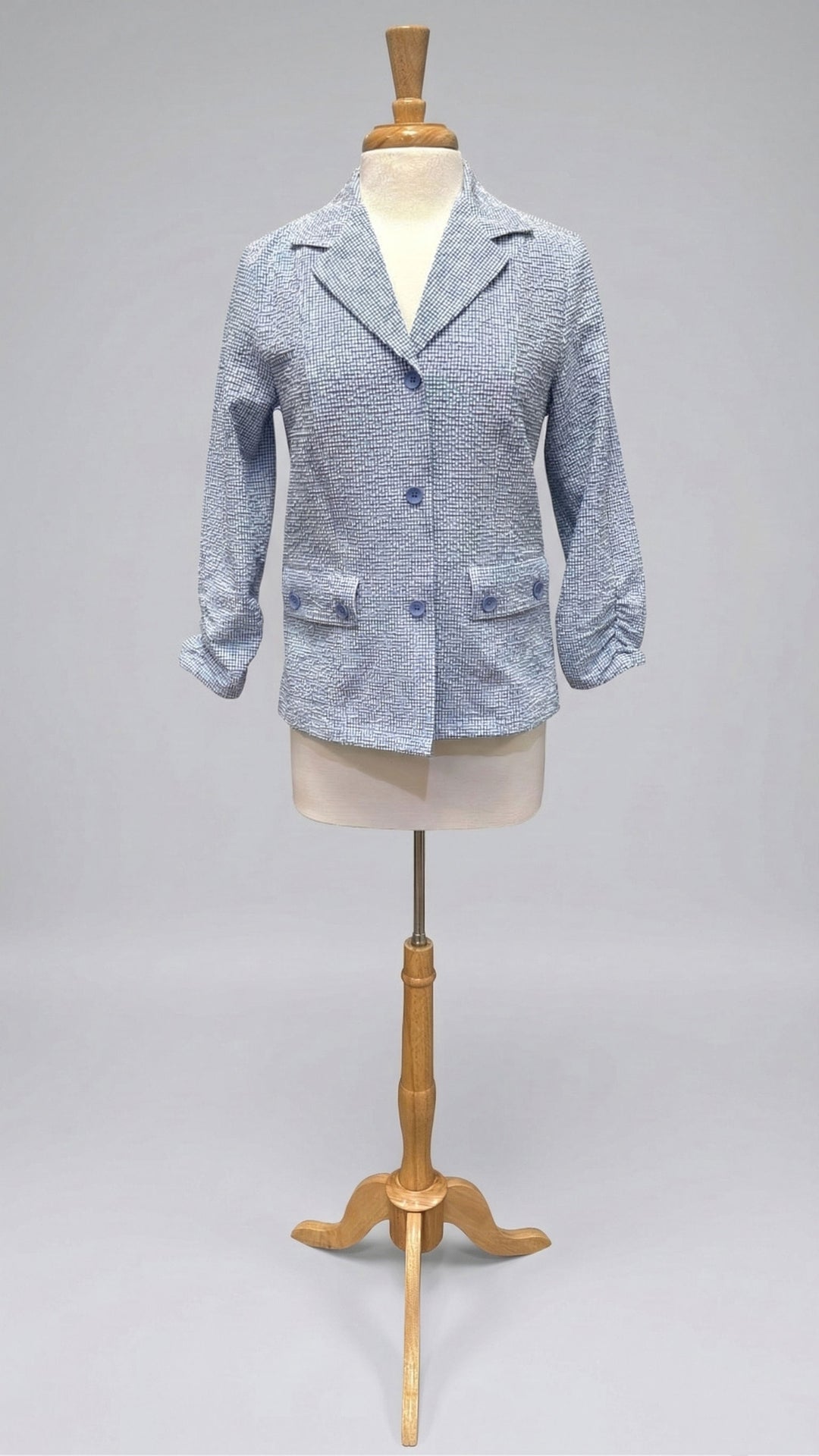 Peace of Cloth Cole 3-Button Jacket in Capri - Mildred Hoit