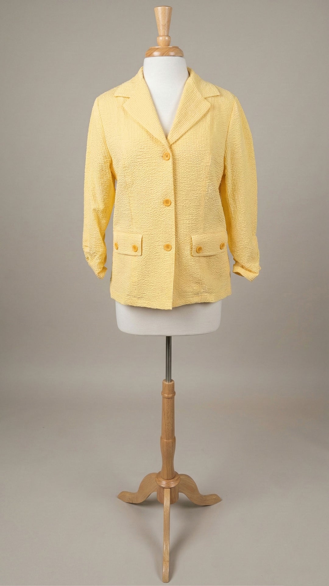 Peace of Cloth Cole 3-Button Jacket in Corn - Mildred Hoit