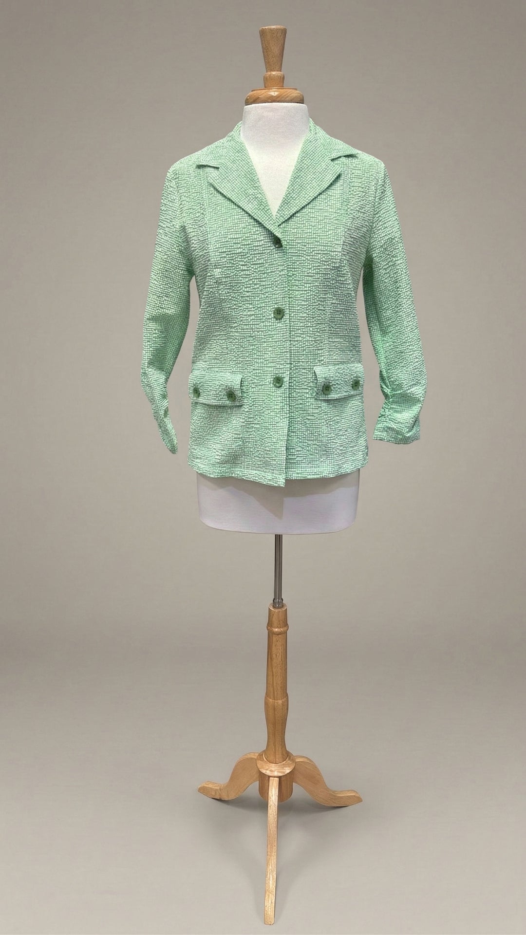 Peace of Cloth Cole 3-Button Jacket in Clover - Mildred Hoit