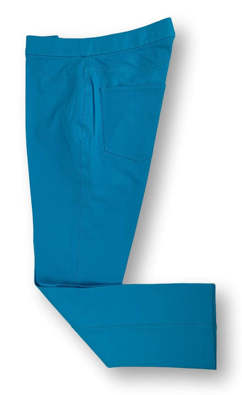 Peace of Cloth Joey Crop Jean Pull-On Pant in Turquoise available at Mildred Hoit in Palm Beach.