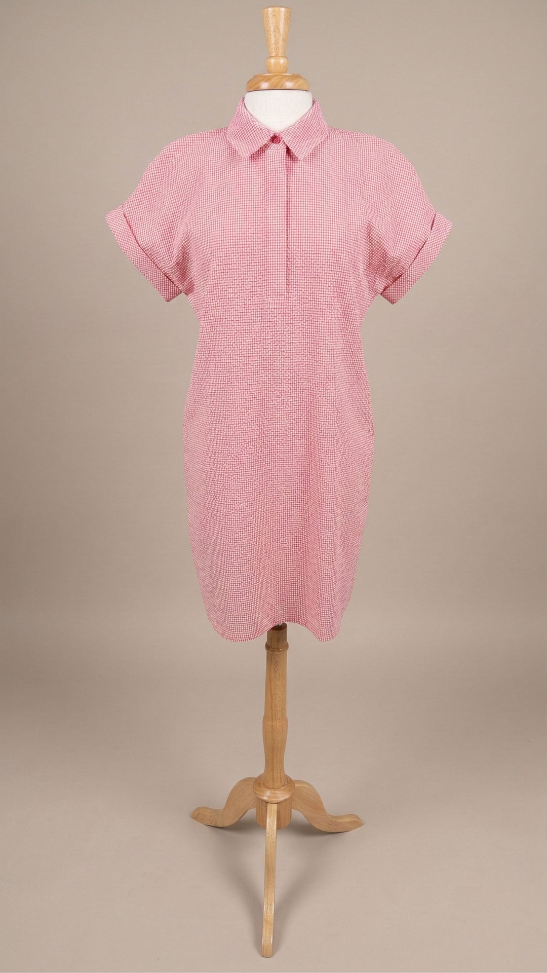 Peace of Cloth Kyle Collared Dress in Coral - Mildred Hoit