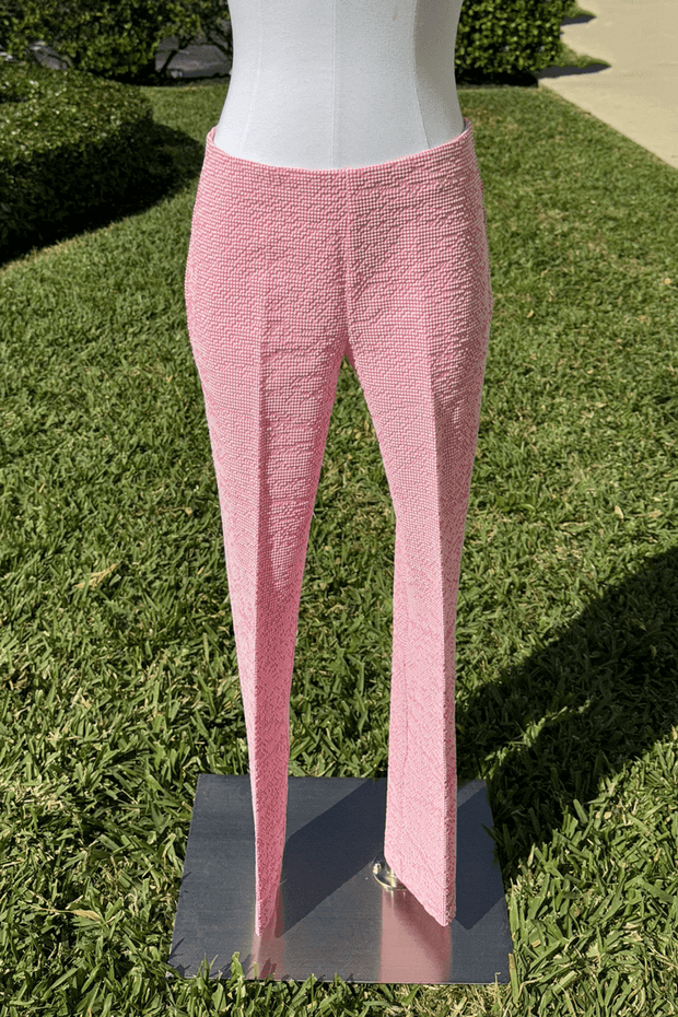 Peace of Cloth Seersucker Pant in Pink available at Mildred Hoit in Palm Beach.