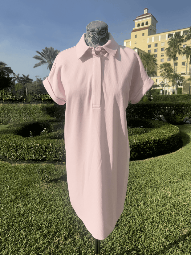 Peace of Cloth Pique Dress in Pink available at Mildred Hoit in Palm Beach.