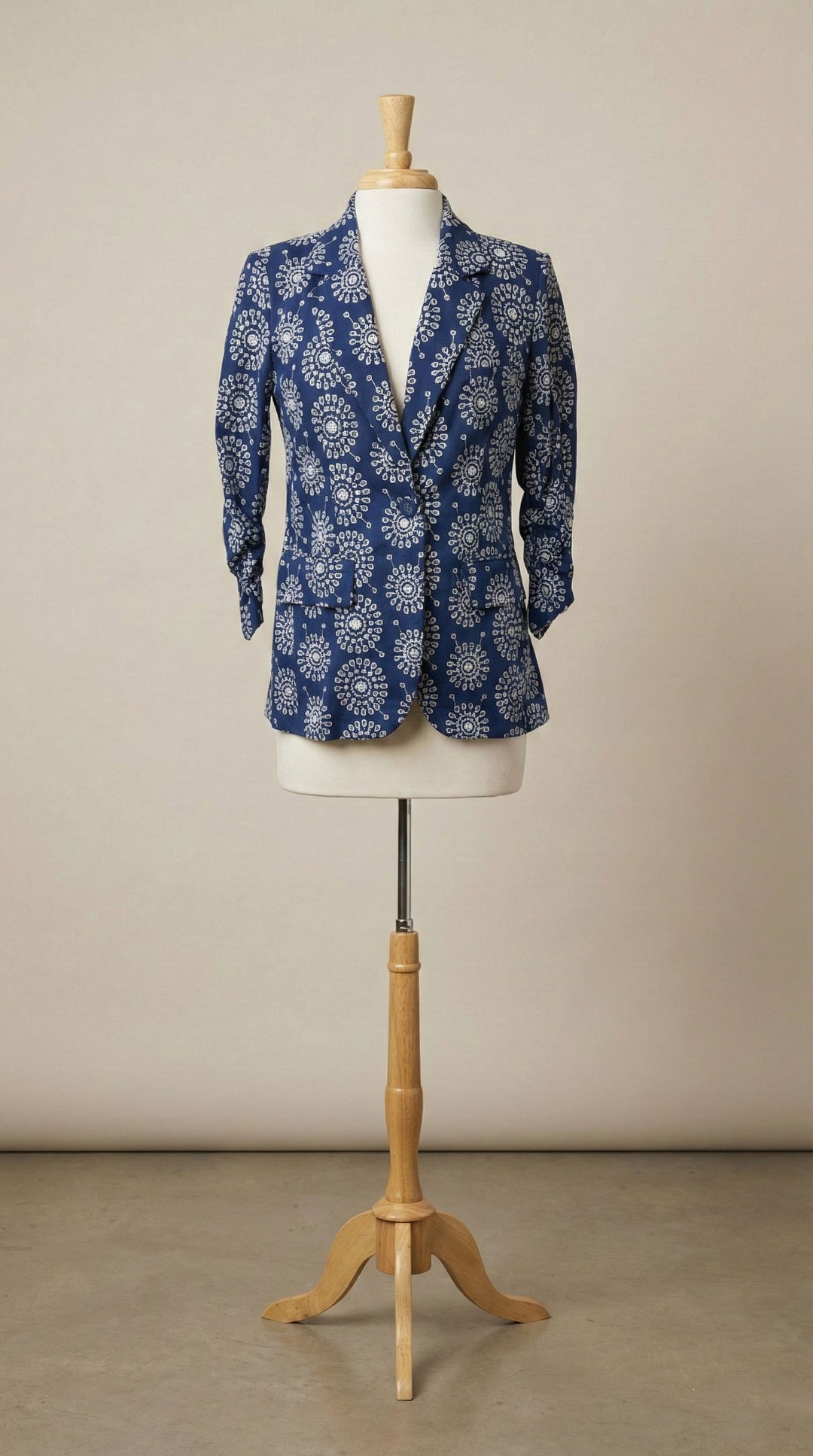 Peace of Cloth Jaime Ruched 1-Button Jacket - Mildred Hoit