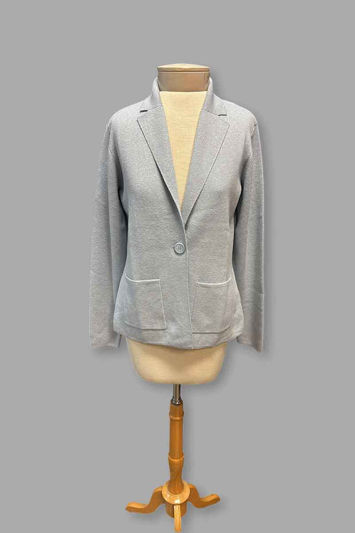 Pure Amici Blazer with Lurex in Cloud