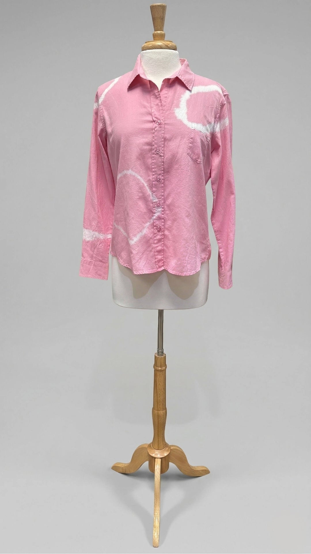 Pink Tie Dye Button Shirt - Mildred Hoit