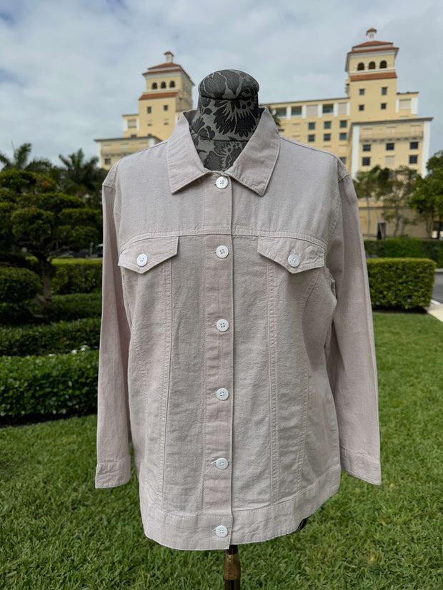 Pure Amici Button Down Jacket in Sand