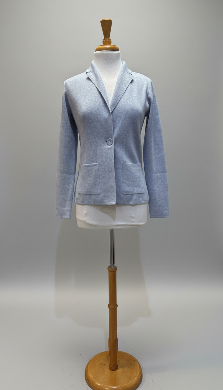 Pure Amici Blazer with Lurex in Cloud