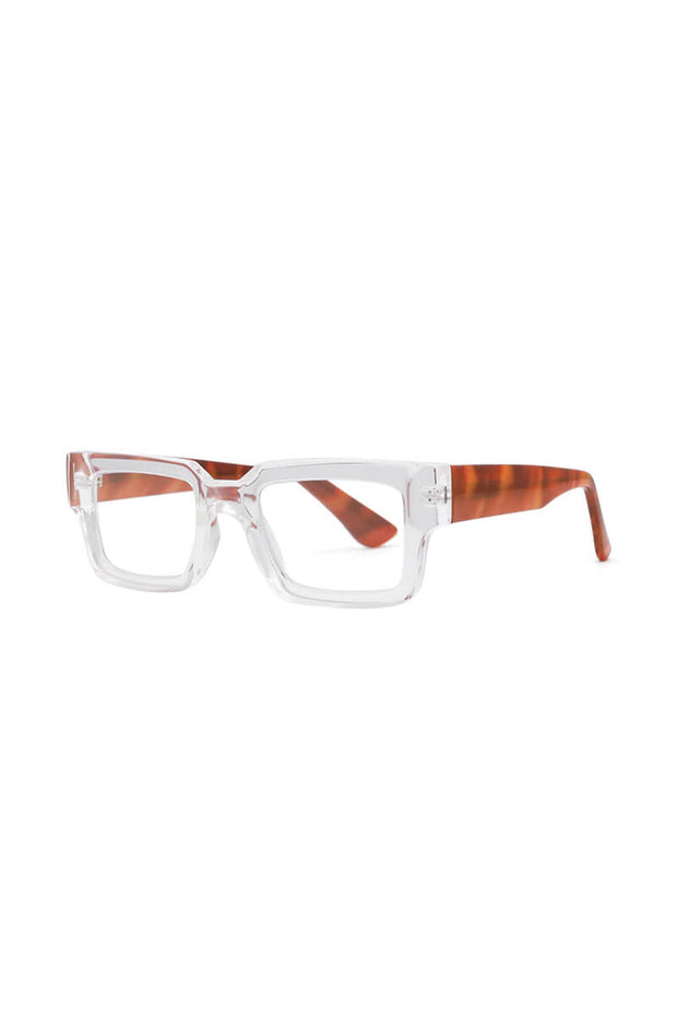 Jonah Reading Glasses in Clear and Tortoise available at Mildred Hoit in Palm Beach.