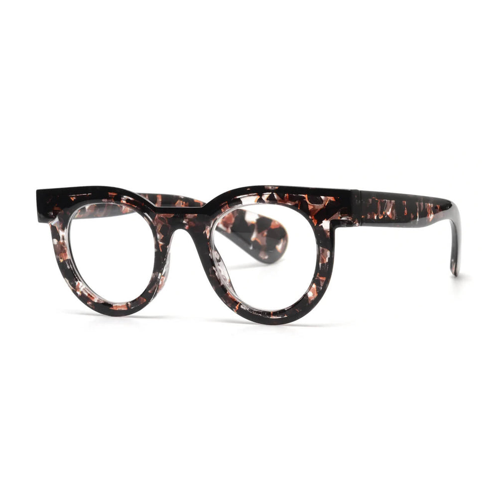 Kai Reading Glasses in Crackled Brown - Mildred Hoit